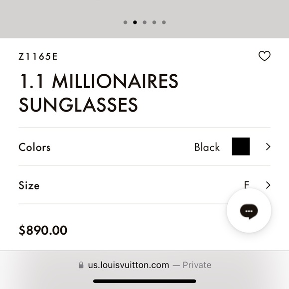 Louis Vuitton UNISEX 1.1 MILLIONAIRES SUNGLASSES in Black and Gold - Picture 7 of 7